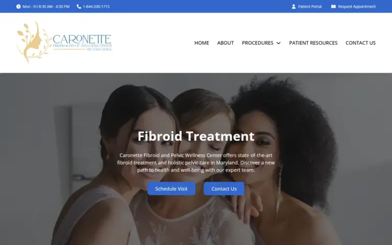 The Caronette Fibroid & Pelvic Wellness Center home page