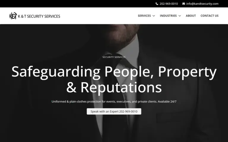 The K & T Security home page